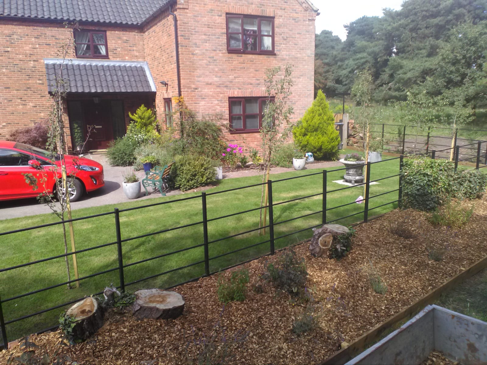 Fully landscaped garden